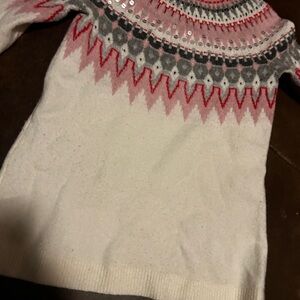 Talbots XS fair isle Patterned Sweater with sequins